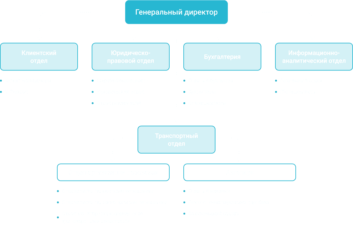 Структура компании ЛидерТранс РК